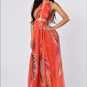 🎉NWOT- Fashion Nova Vacation With Me Red Dress🎉